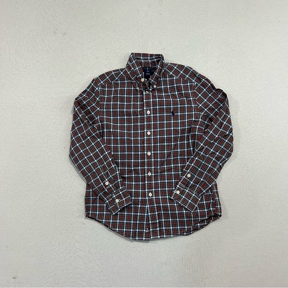 Ralph Lauren Other - Ralph Lauren Boy Blue Red Button Down Size Medium